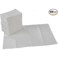 Safe-Dent- Patient Bibs, 2 ply tissue/1 ply plastic, 13"x 18", WHITE,  500 pcs box